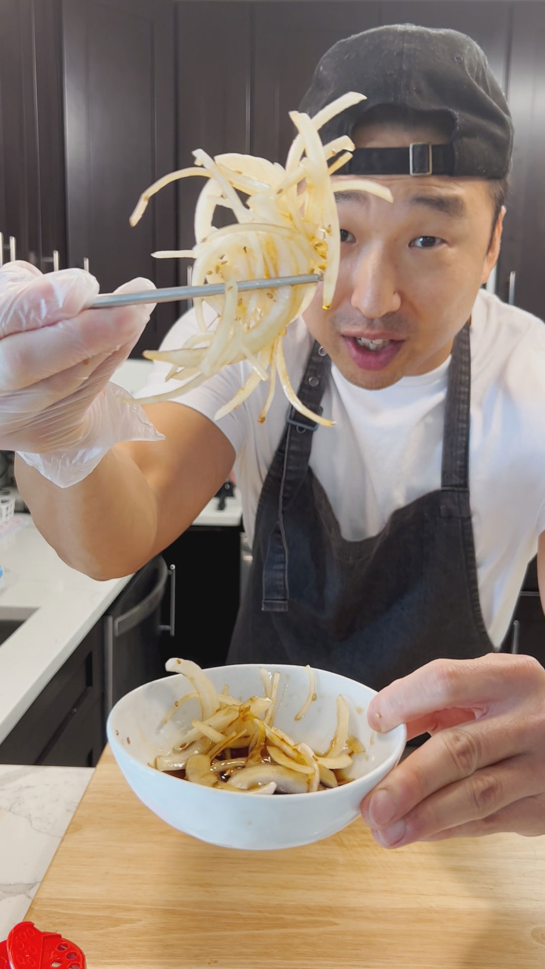 Chef Chris Cho and Korean pickled onions 