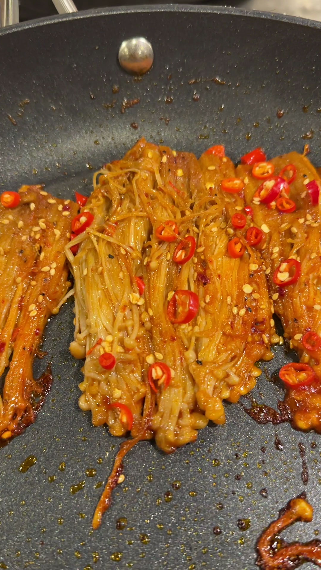 Spicy Enoki Mushrooms