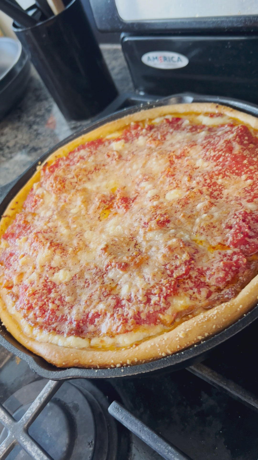 Homemade Chicago-style Deep Dish Pizza