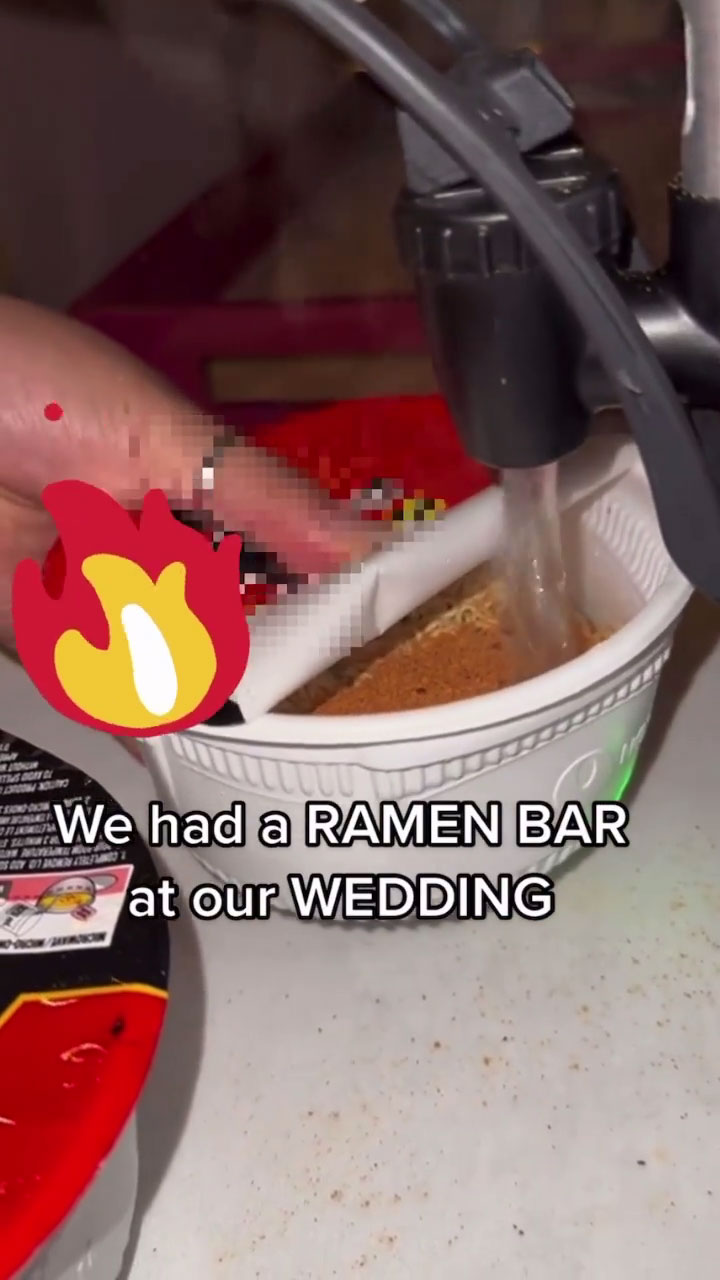 We had a ramen bar at our Asian wedding 