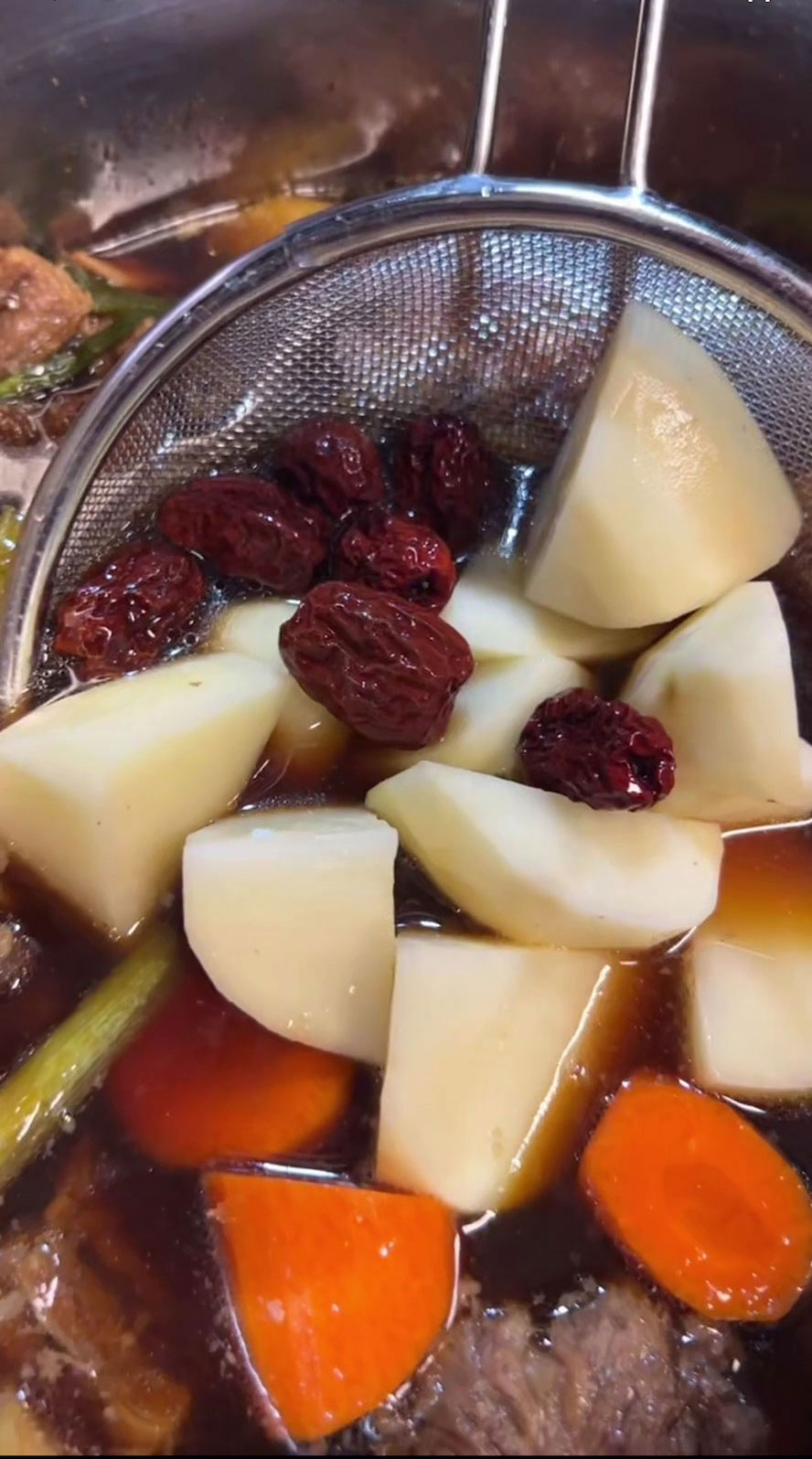Vegetables added in Korean Braised Oxtail 