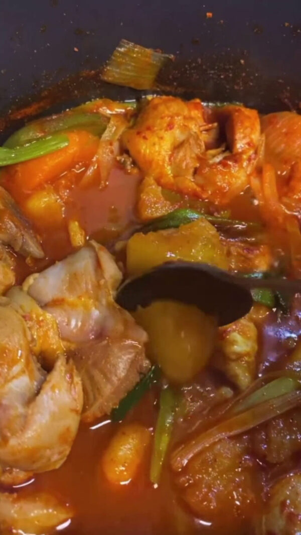 Korean Spicy Chicken Stew (Dakdoritang) - Chef Chris Cho
