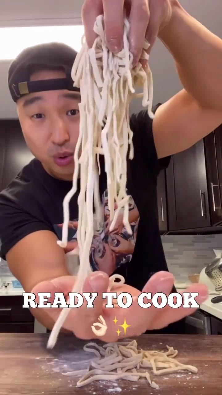 Chef Chris Cho making kalguksu