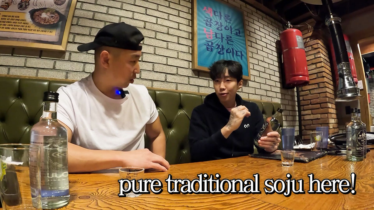 Jay Park explaining what sets Won Soju apart from other soju