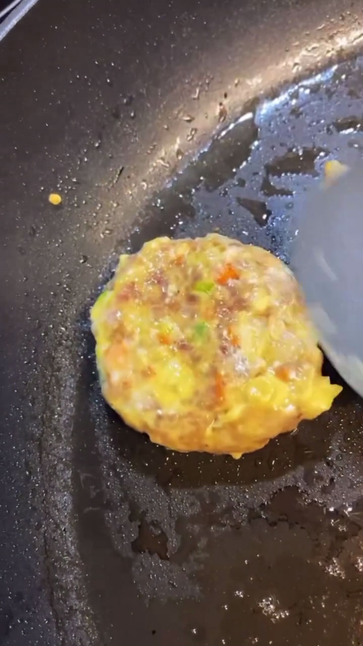 Coat the mini patties in flour and egg and fry 