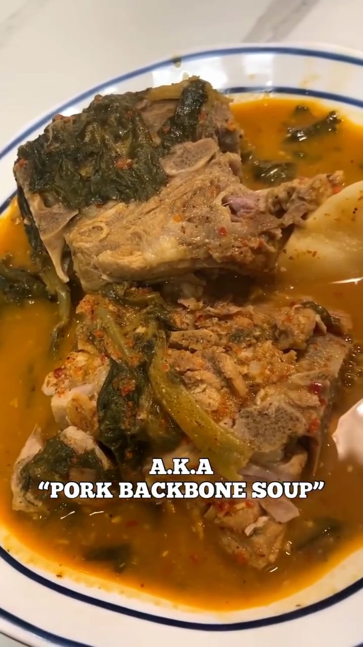 Gamja Tang or Pork Backbone Soup 