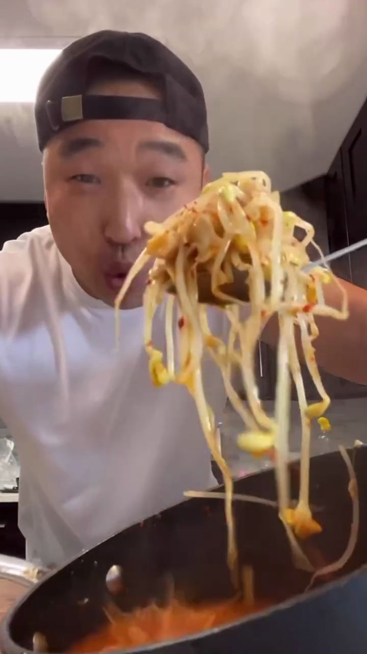 Chef Chris Cho making Korean hangover soup