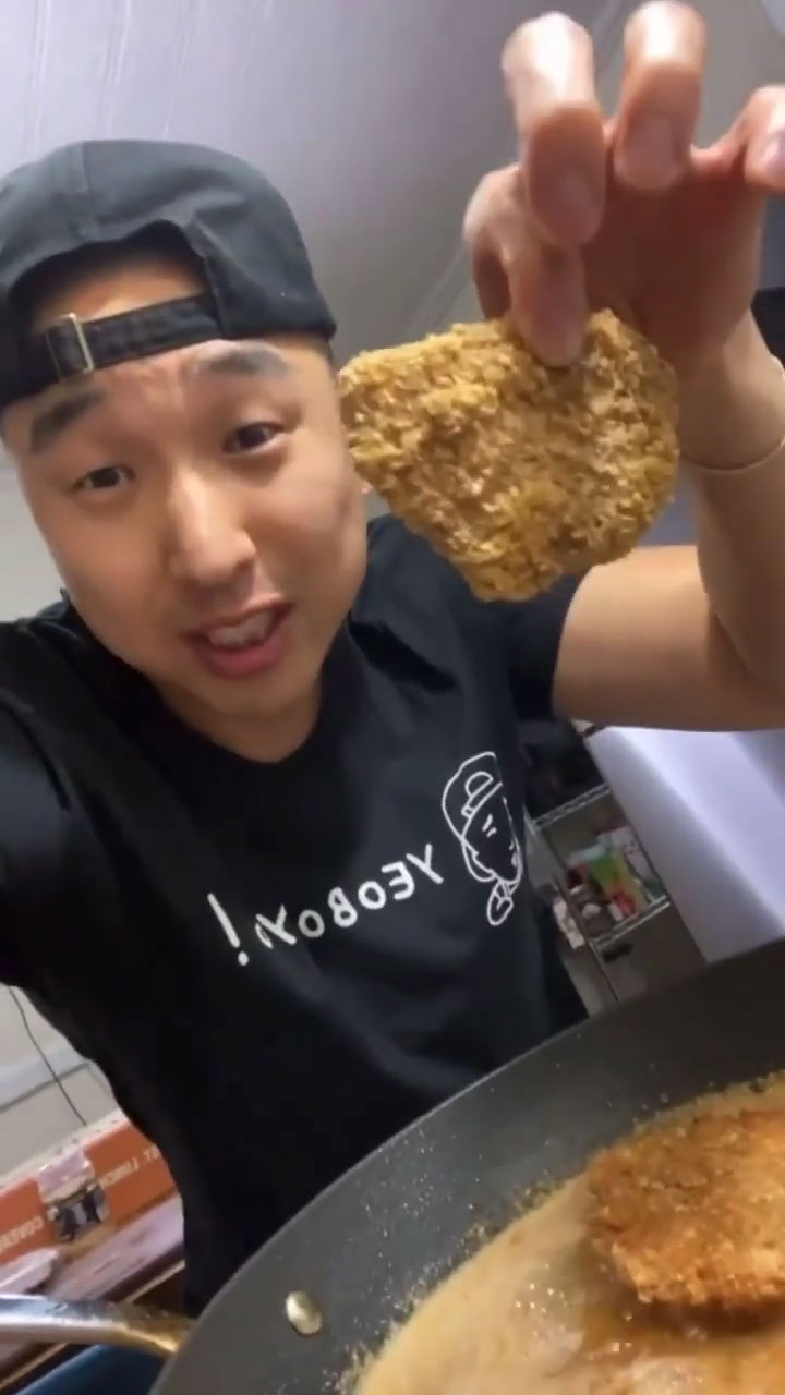 Chef Chris Cho making Keto Pork Tonkatsu