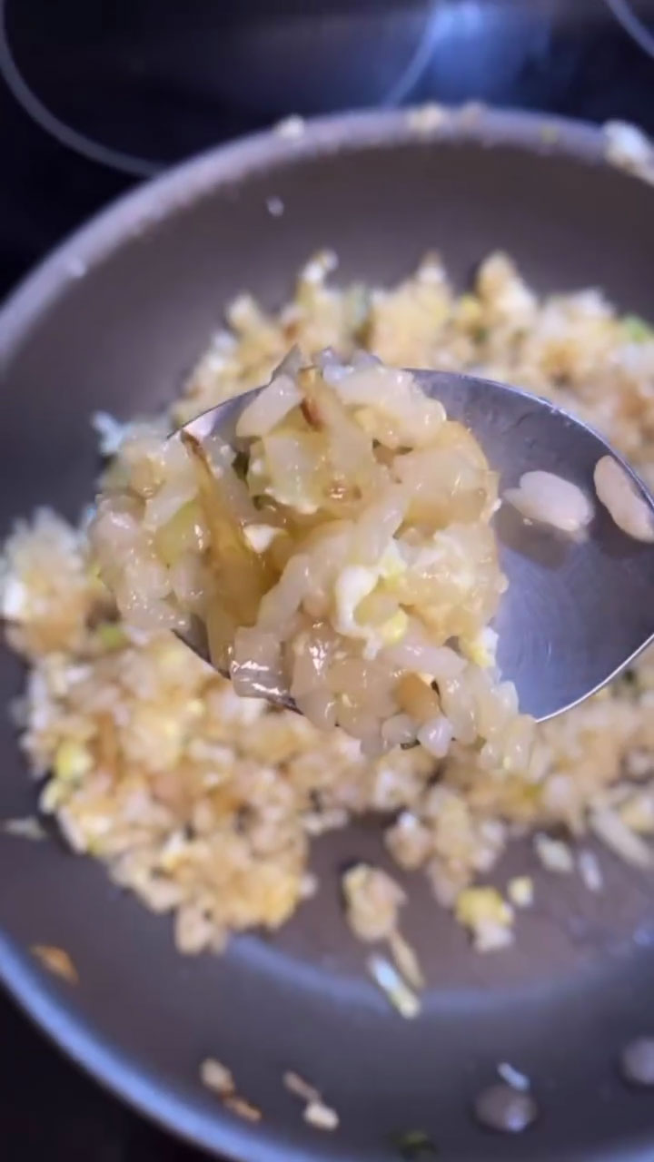 Taste the fried rice and adjust with salt and pepper 