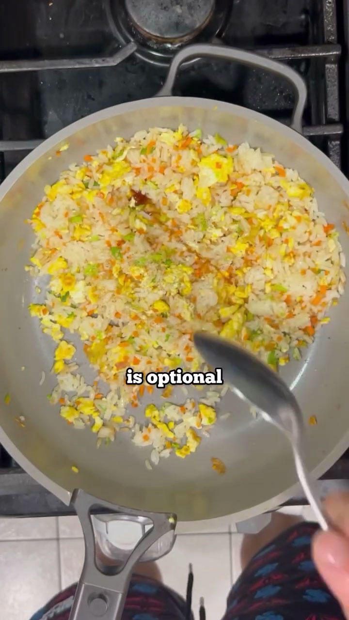 Mix the fried rice thoroughly