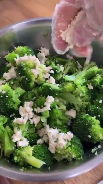 Season the broccoli and crumble tofu on top
