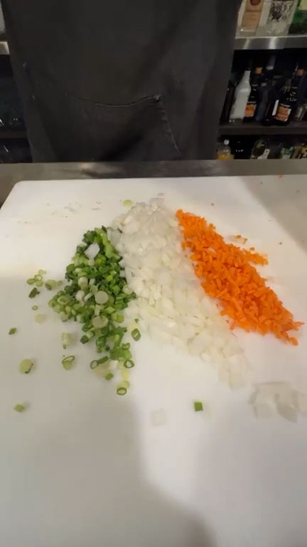 Scallions, Onion, and Carrots