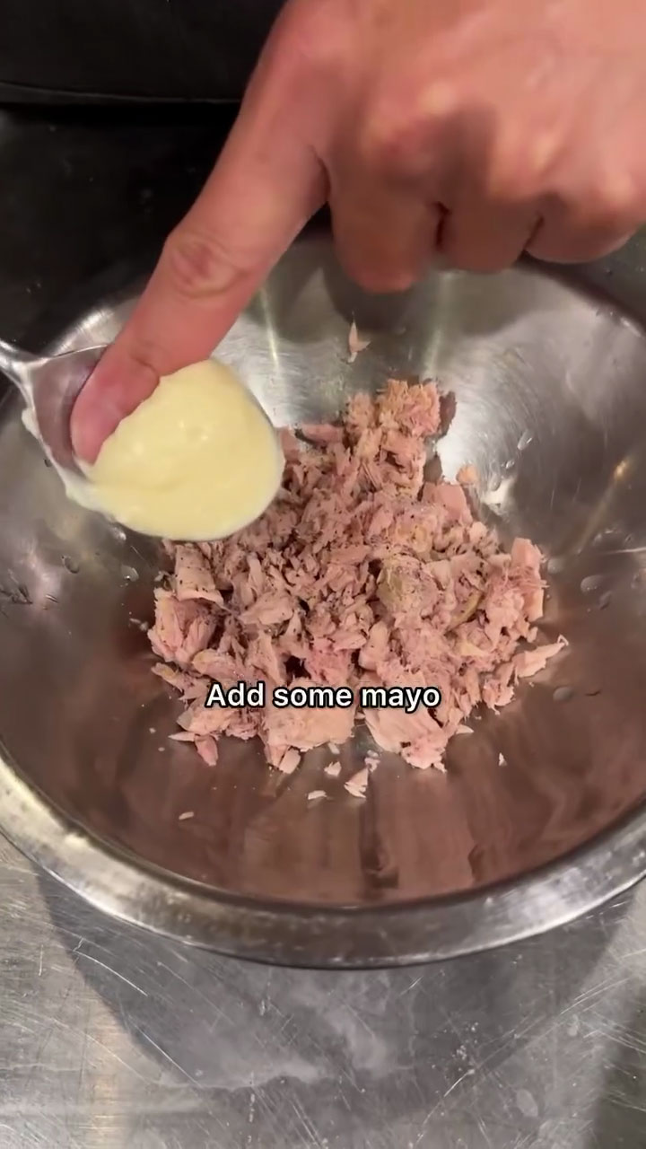 Add mayo to tuna