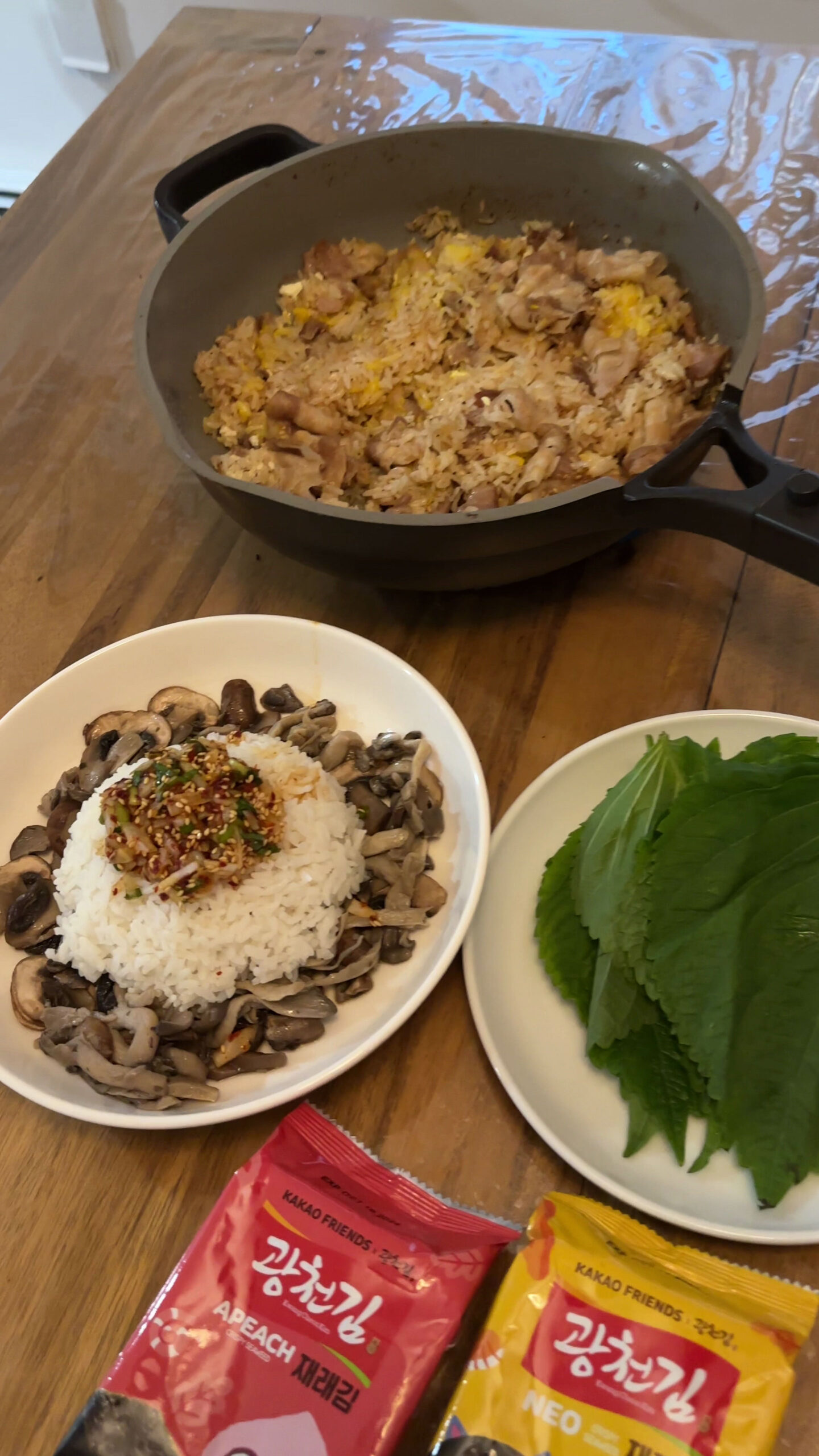 Mushroom Rice and Pork Fried Rice 