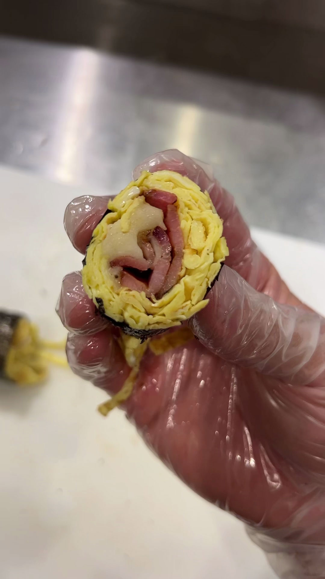 Egg, Bacon, and Cheese Kimbap