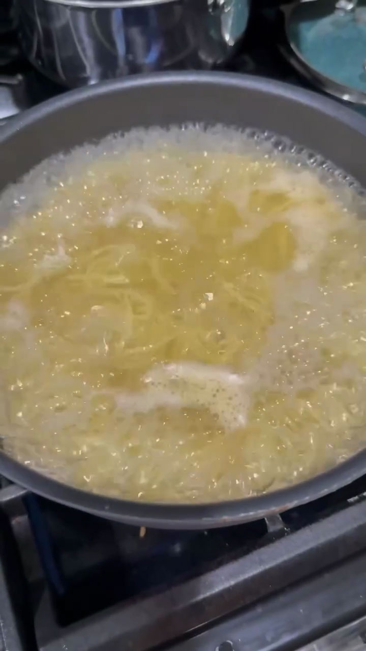 Cook the pasta noodles 