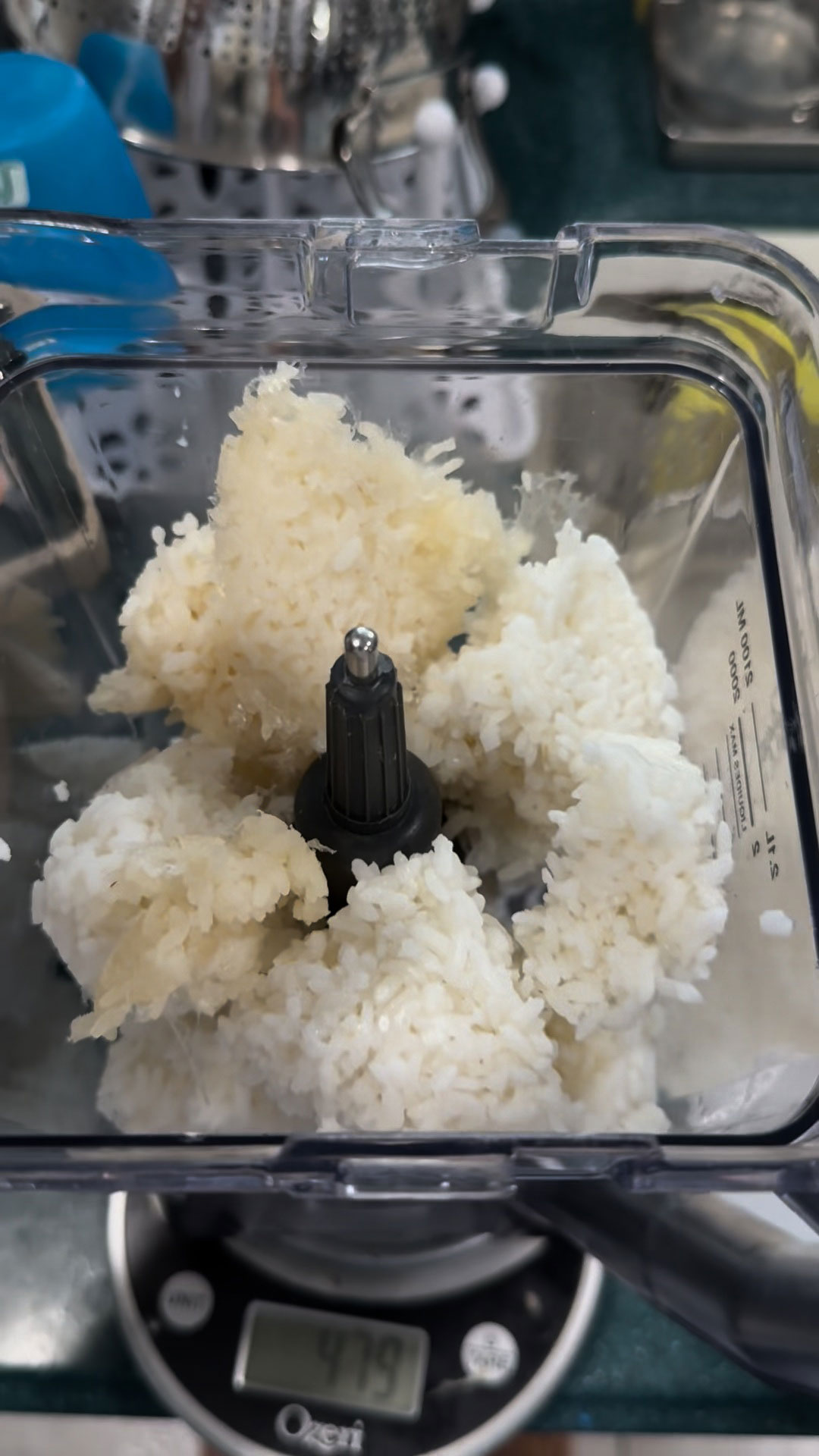 Blend rice and water 