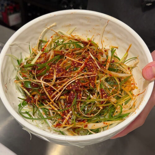 korean green onion salad dressing Korean Scallion Salad (Pa Muchim)
