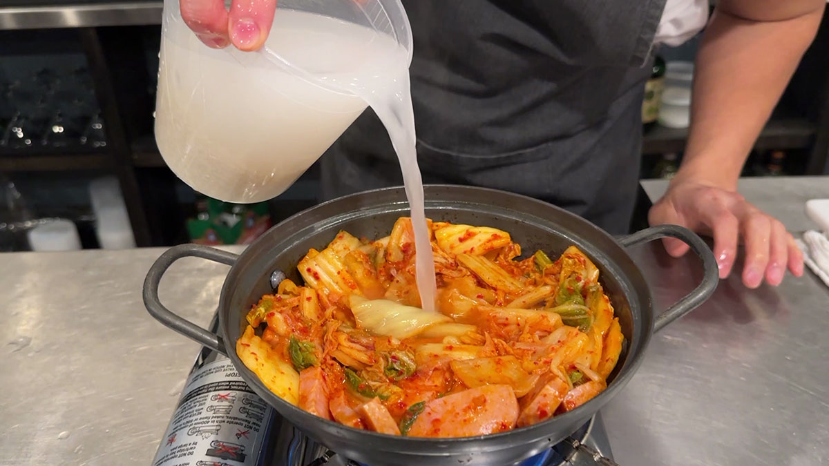 Add rice water