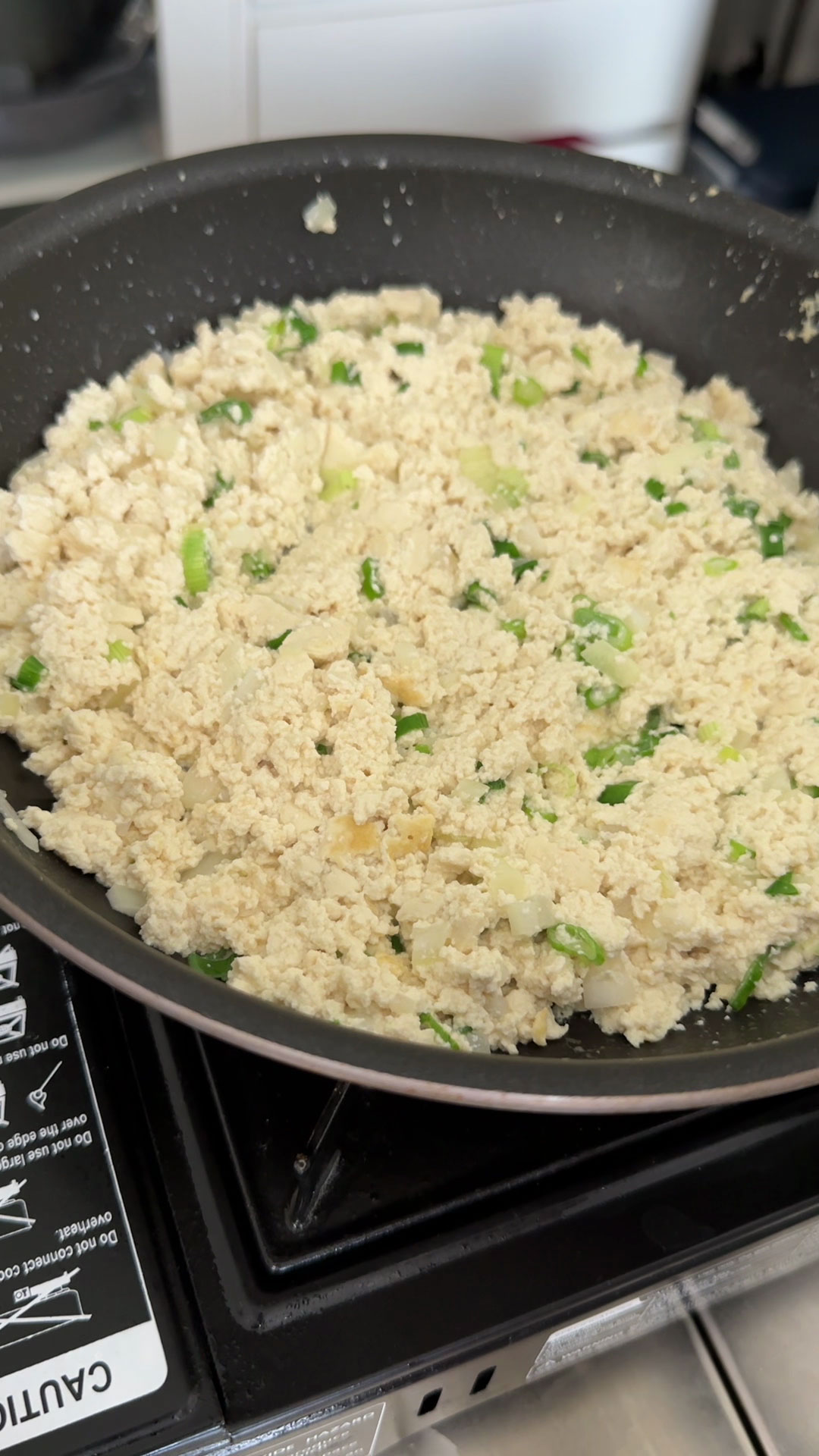 Mix tofu with the aromatics 