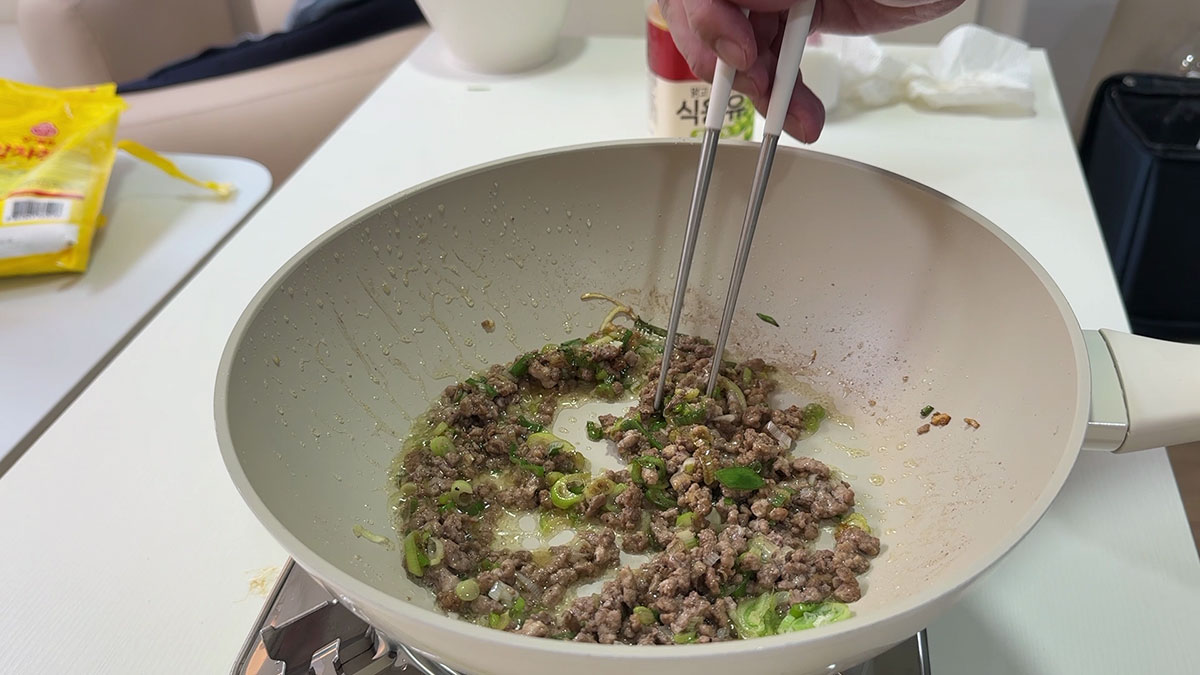 Sauteed and browned ground beef