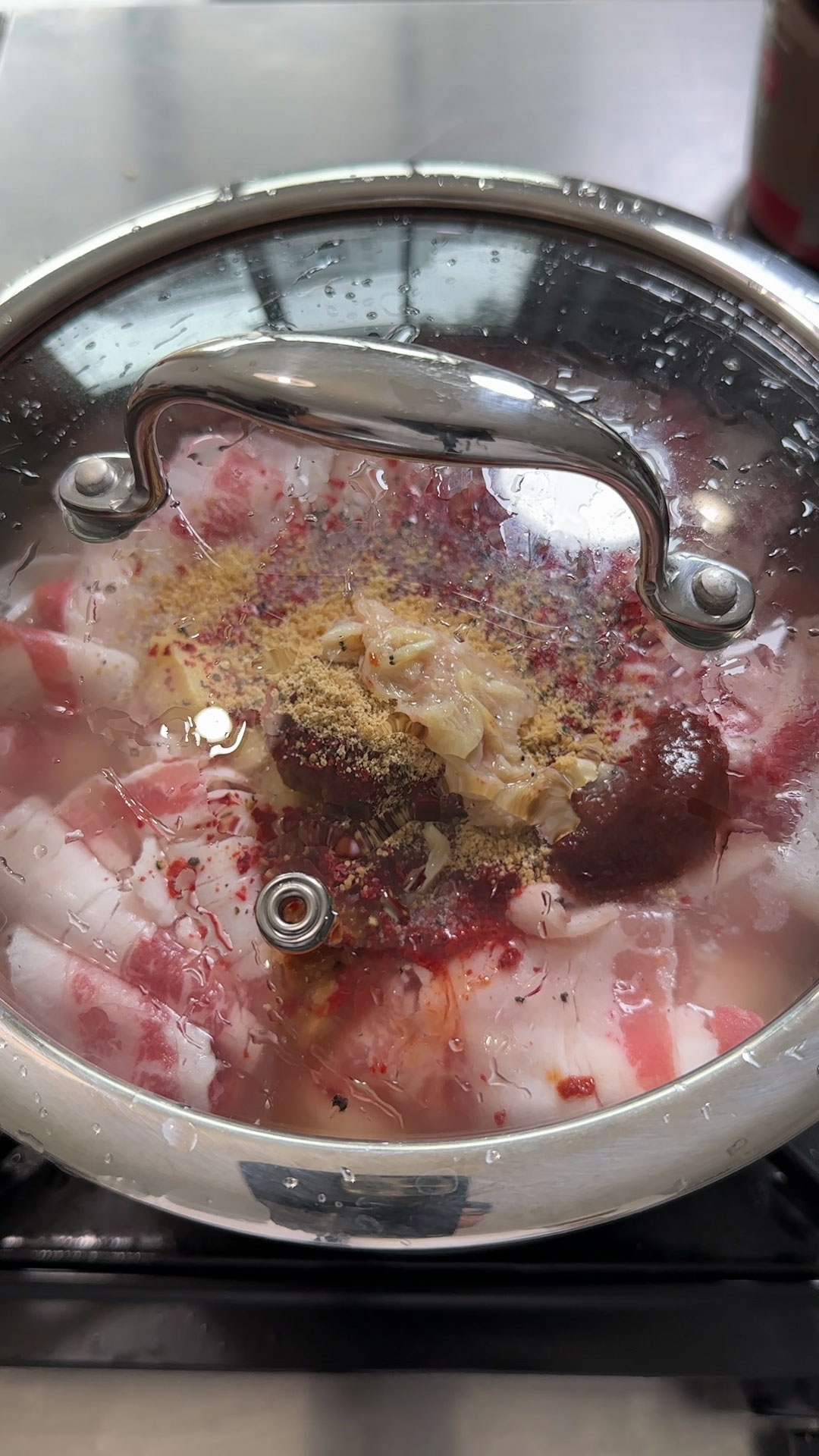 Covered the soup to let it boil