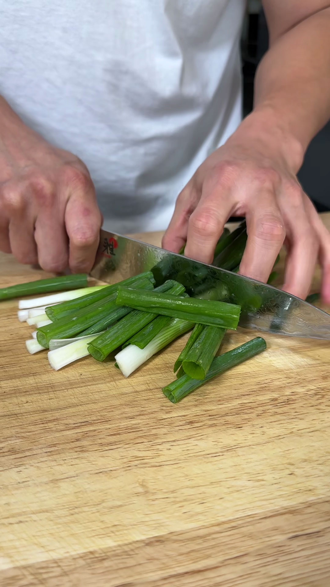Chop the scallions