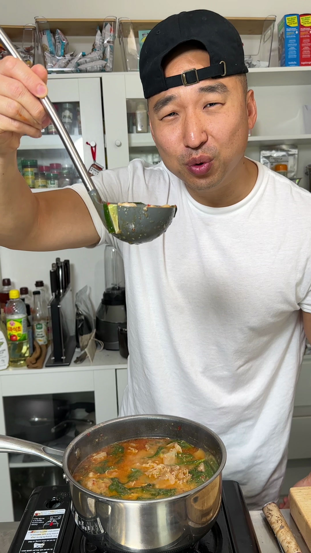 Chef Chris Cho making Beef Gamja Tang