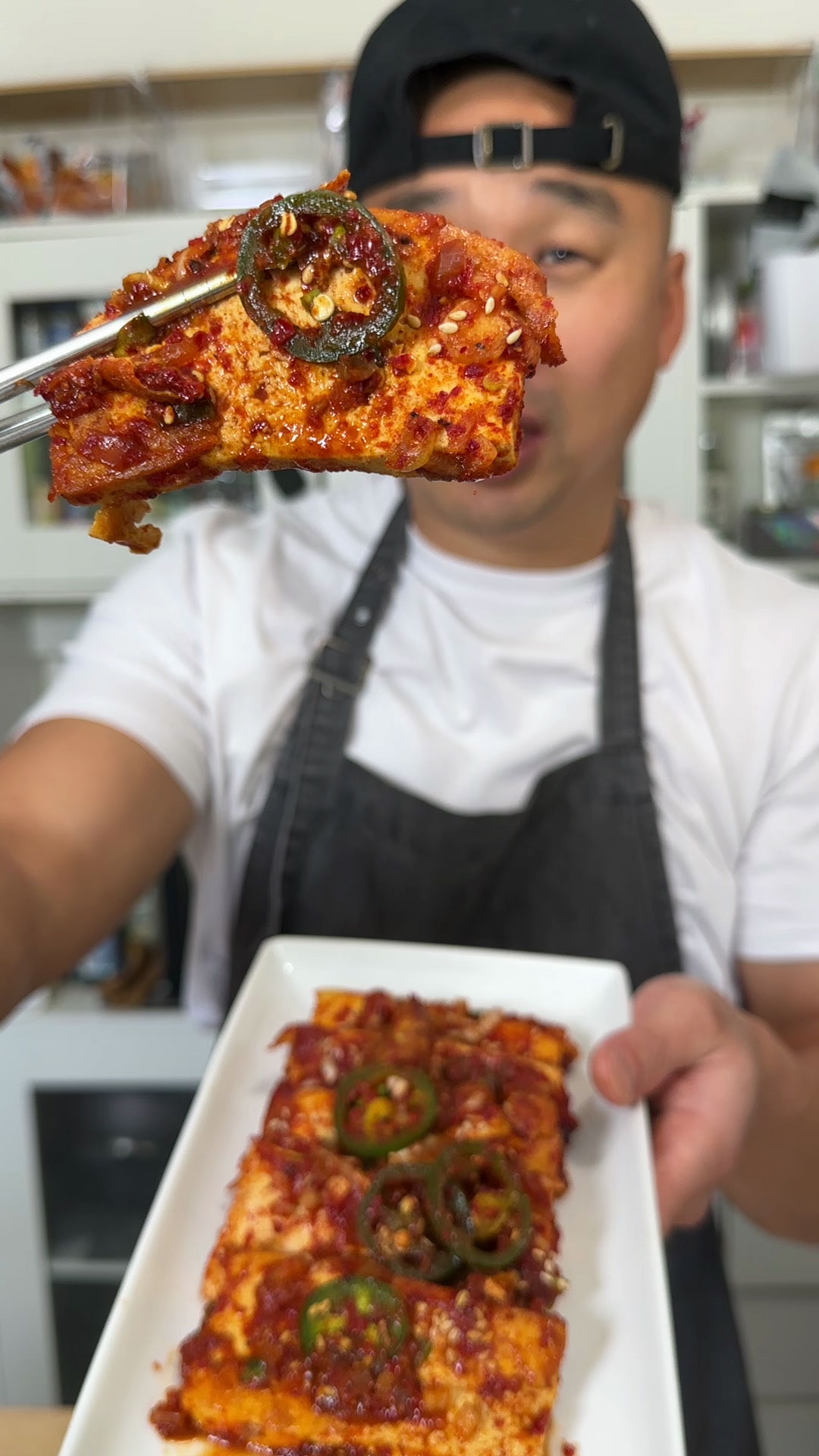 Korean Spicy Braised Tofu or Dubu Jorim