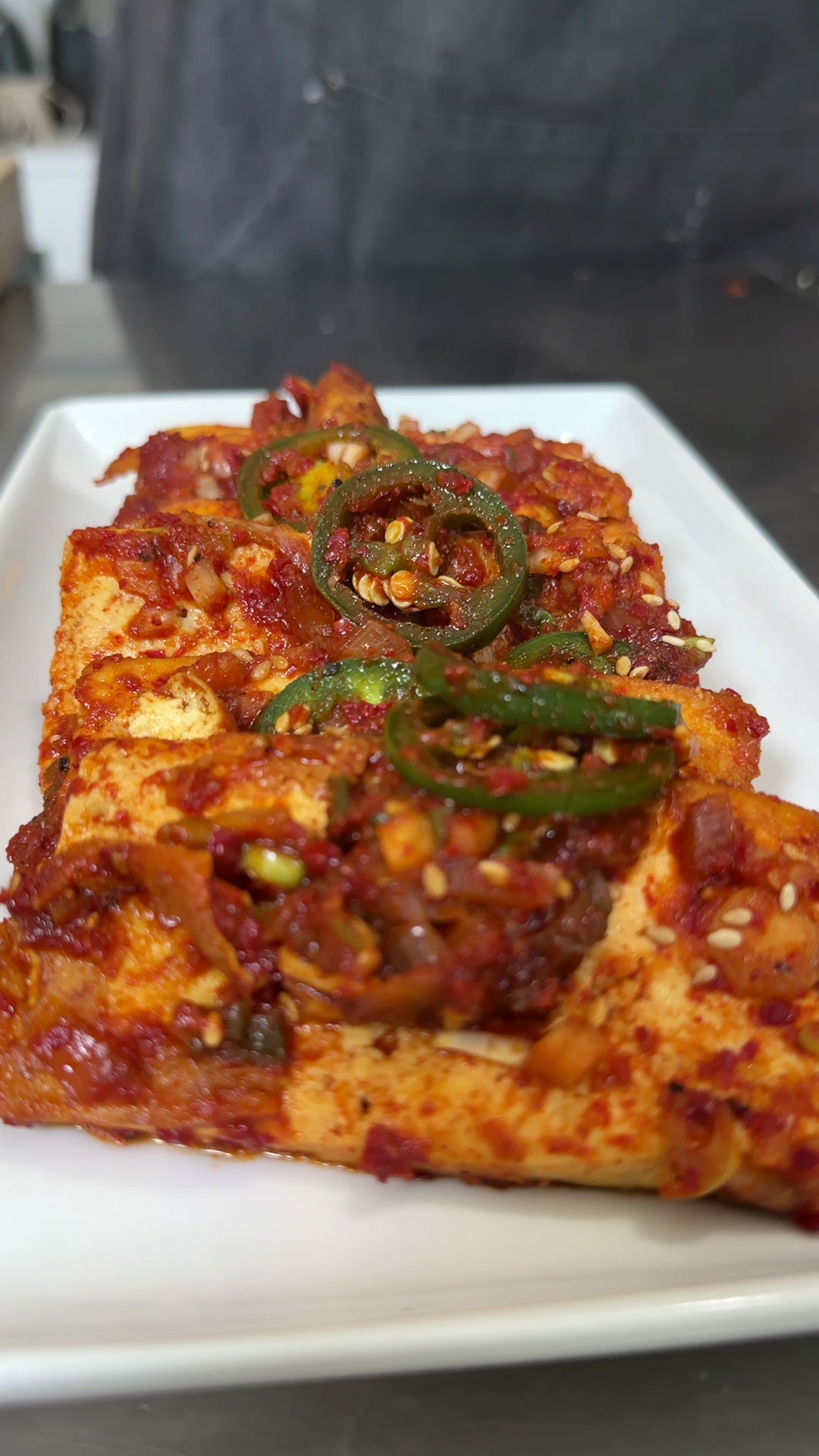 Korean Spicy Braised Tofu or Dubu Jorim