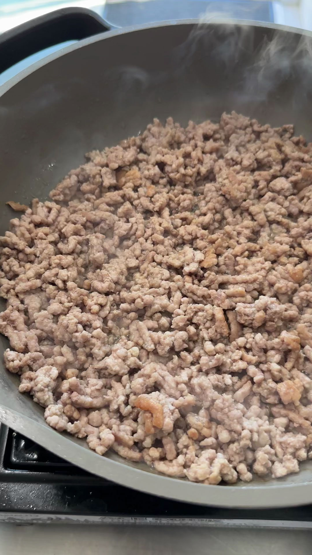 Brown the minced pork
