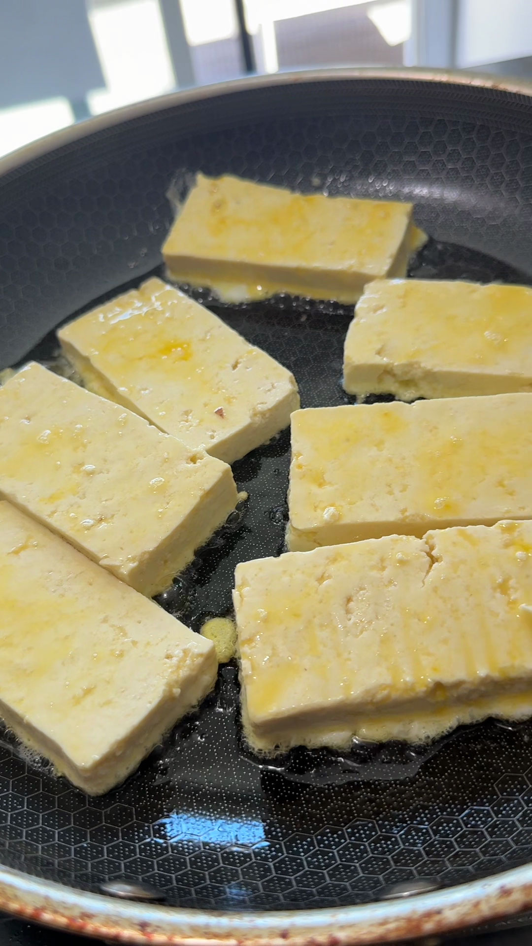 Panfry the tofu 