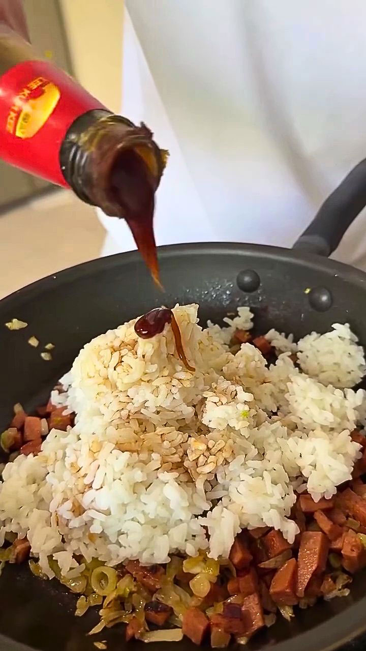 Add rice and seasonings on top of it