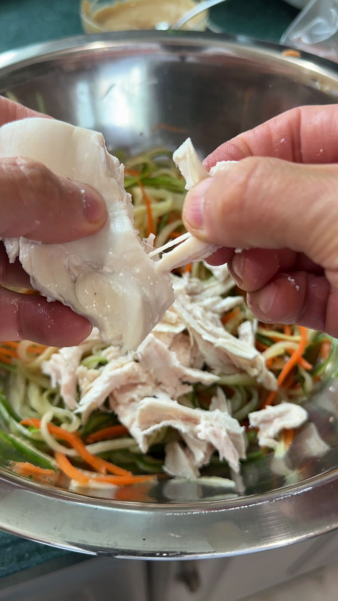 Shred the chicken 