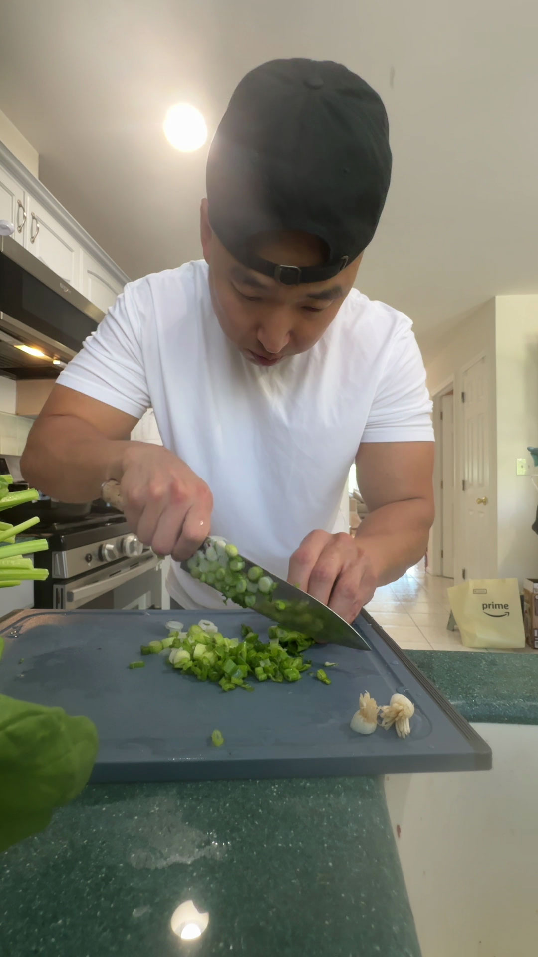 Chop the scallions