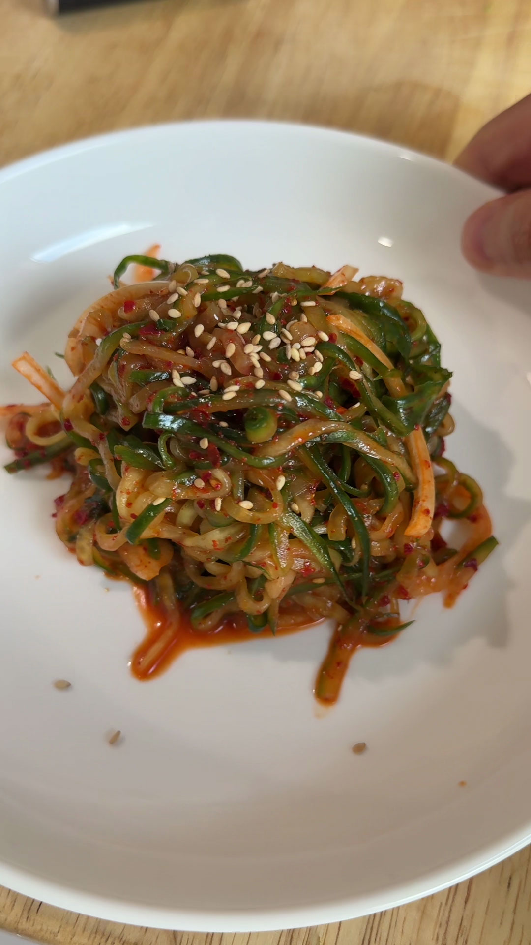 Spicy cucumber noodles 