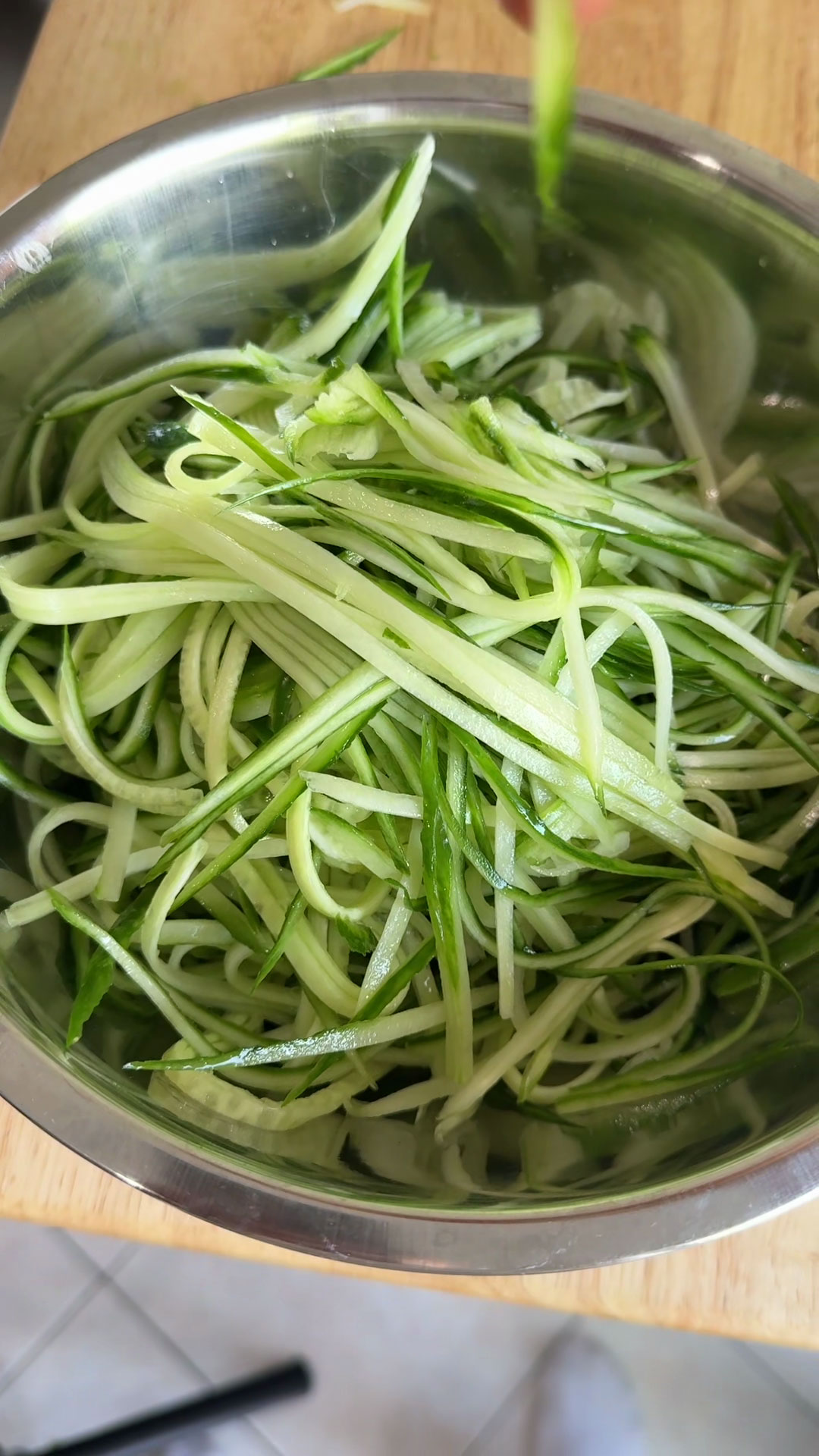 Shredded cucumber