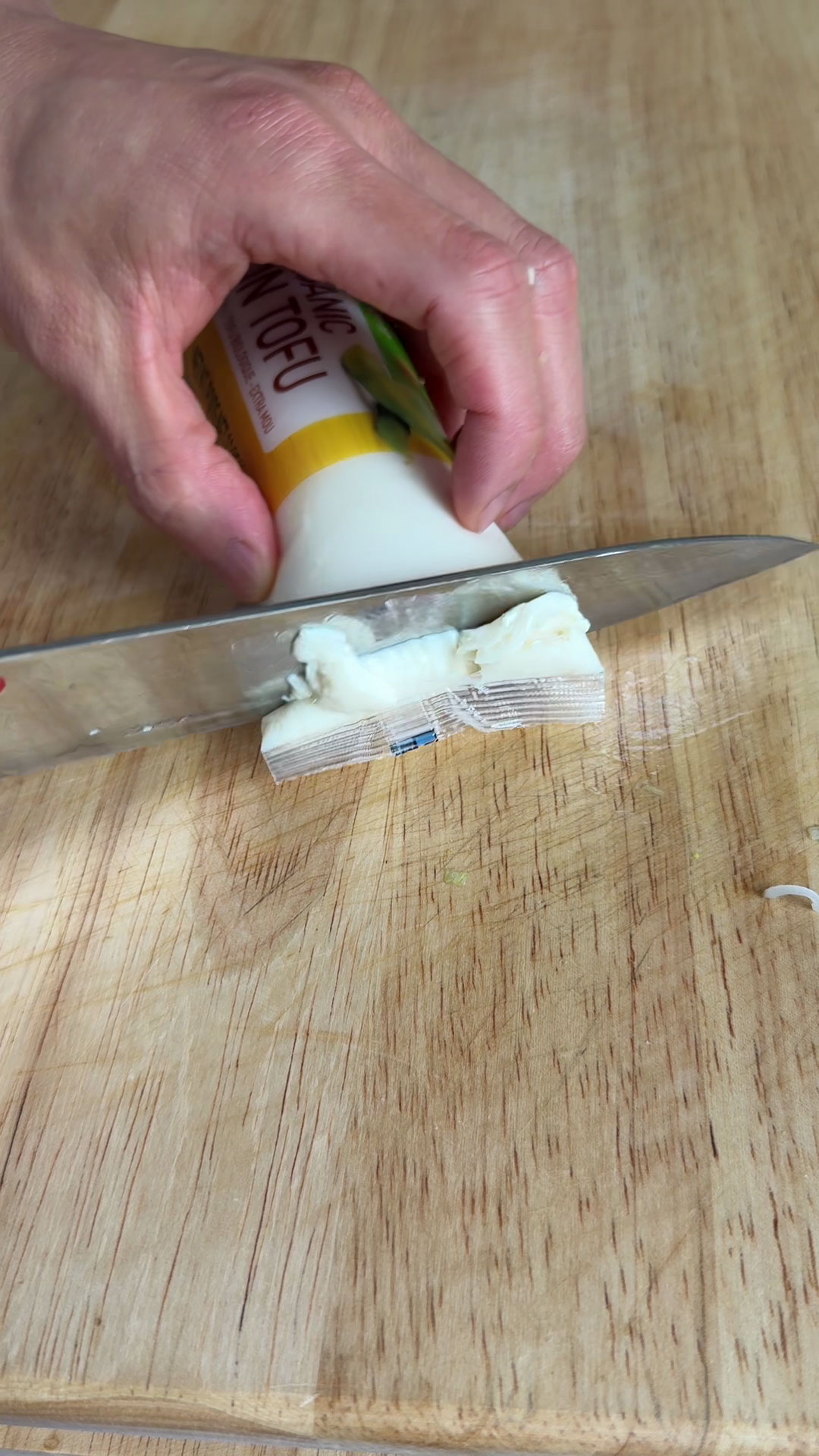 Slice the seal one end