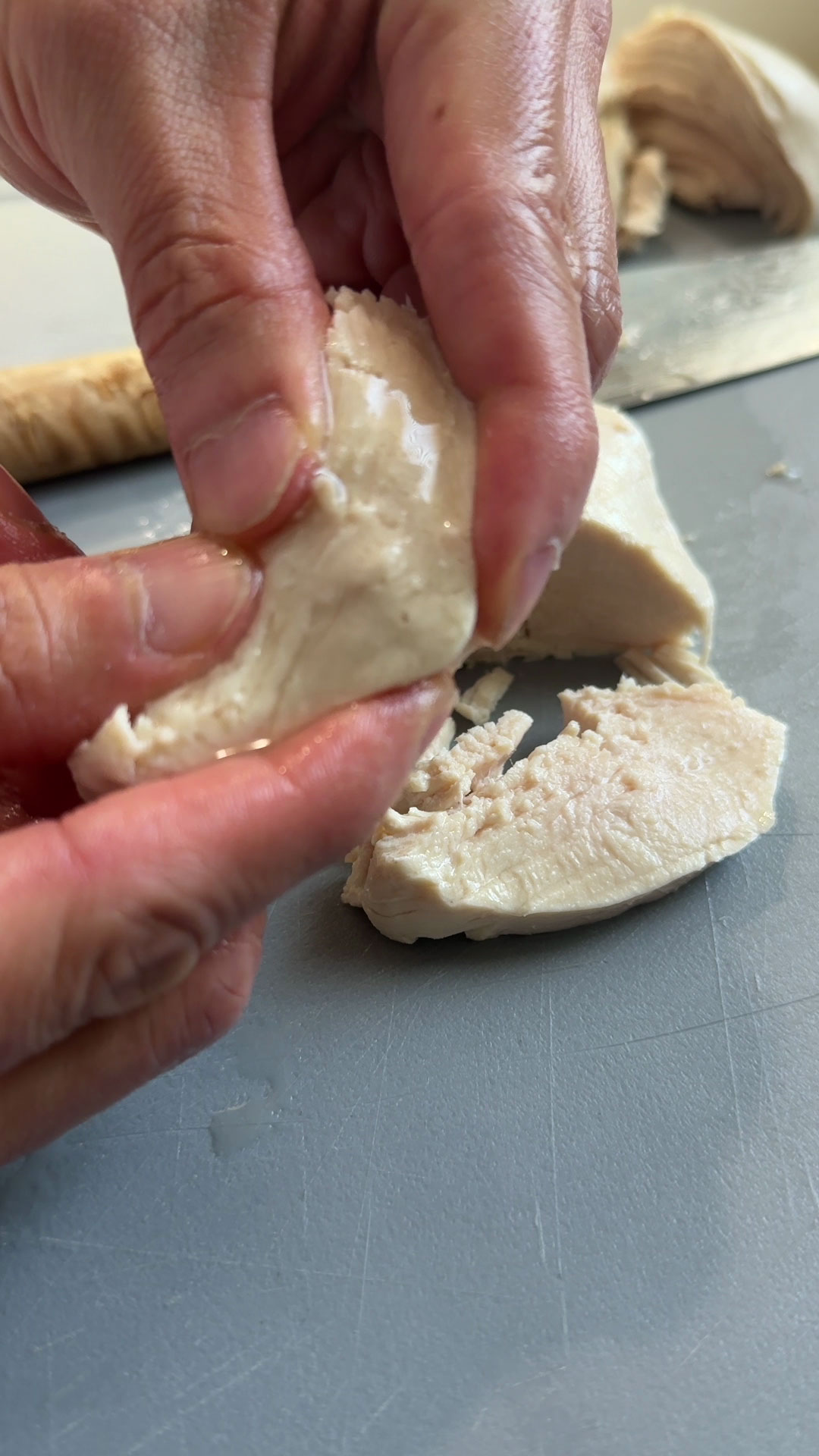 Juicy poached chicken