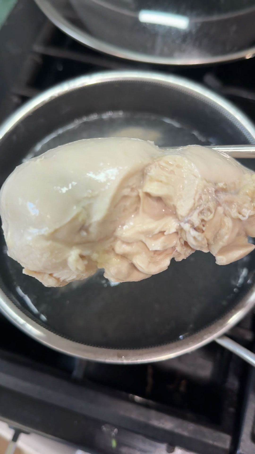 Poached chicken