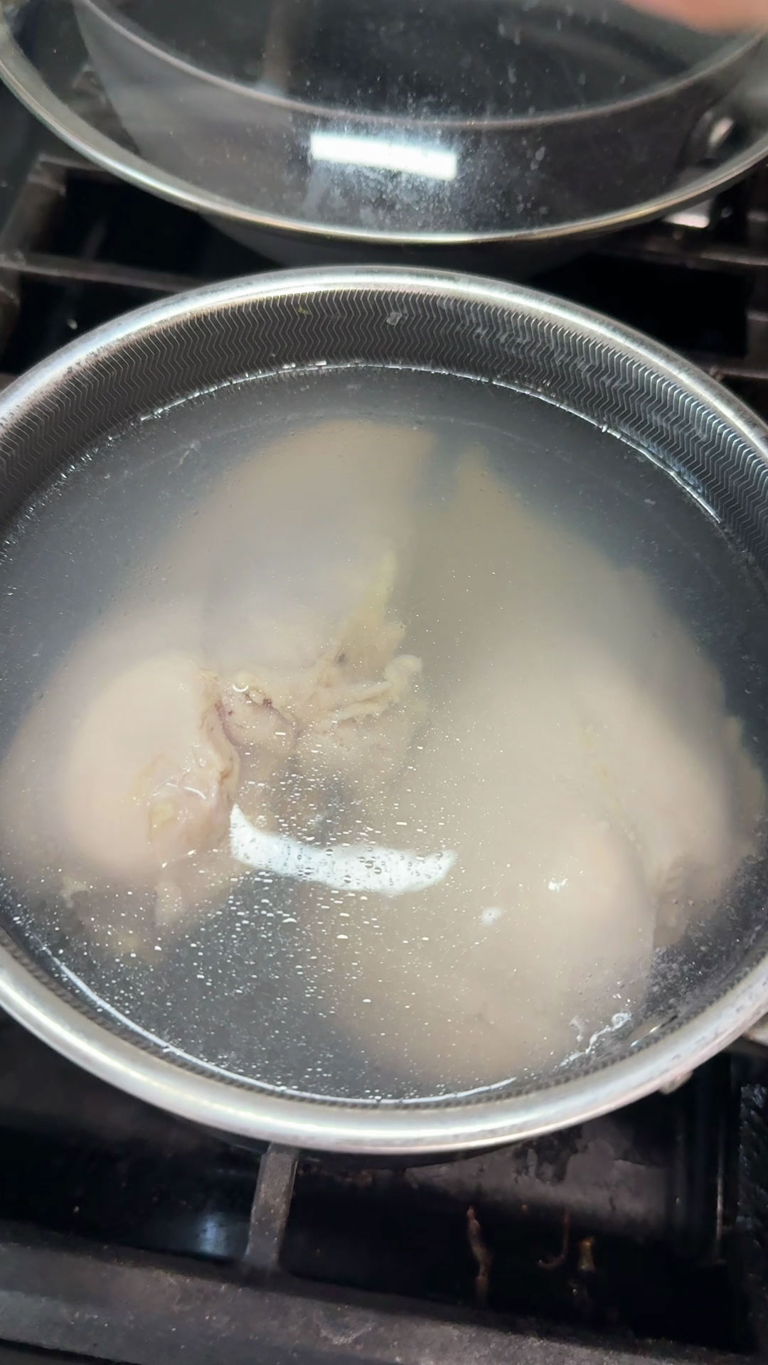 Poaching chicken breast